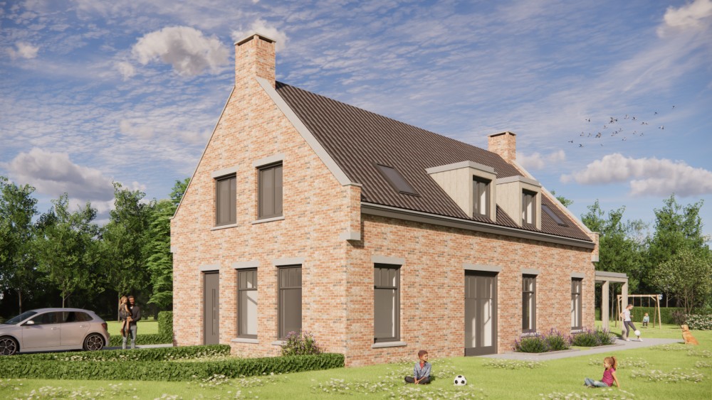 Afbeelding van Vrijstaande Kempische woning in metselwerk met zadeldak en gegolfde dakpannen - 34a3e8b4-1fe0-48d7-9fd9-822478376cc6