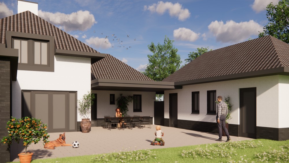 Afbeelding van Vrijstaande woning met schilddak, royale overstekken en houten gevelaccenten - ecd42699-d12b-433a-a1e7-2de208ff3b4a