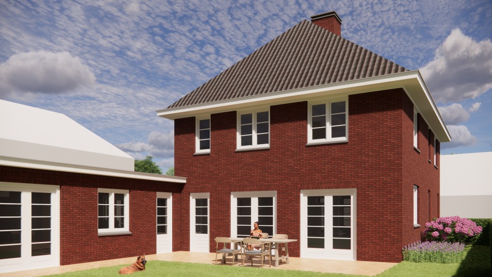 Afbeelding van Vrijstaande notariswoning met metselwerk gevels en klassiek schilddak - dc4e15f2-1668-488a-add1-a68fb86ef880