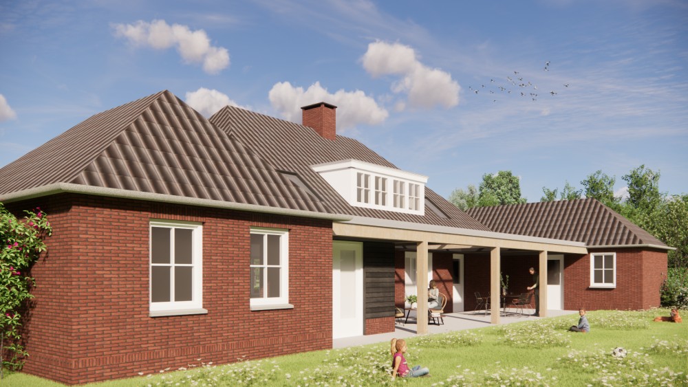 Afbeelding van Traditionele notariswoning met metselwerk gevels, dakkapellen en gegolfde dakpannen - 56b08018-3650-4c92-86ff-5789437f5c06