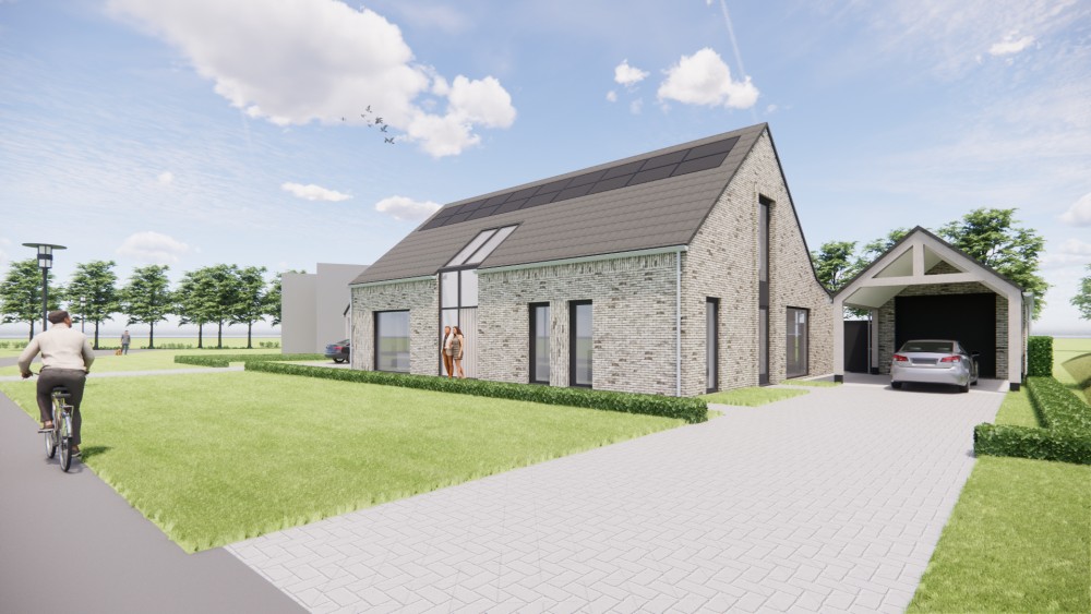 Afbeelding van Moderne mantelzorgwoning met zadeldak, diepe neggen en metselwerk gevel - 920a4e6a-fb80-4832-98e9-a2cd47da0321