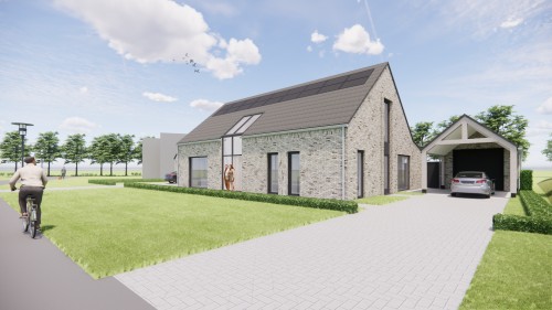 Project image Moderne mantelzorgwoning met zadeldak, diepe neggen en metselwerk gevel - 920a4e6a-fb80-4832-98e9-a2cd47da0321