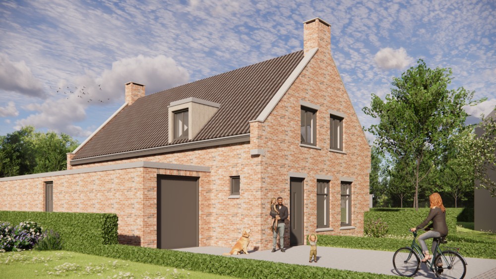 Afbeelding van Vrijstaande Kempische woning in metselwerk met zadeldak en gegolfde dakpannen - 34a3e8b4-1fe0-48d7-9fd9-822478376cc6