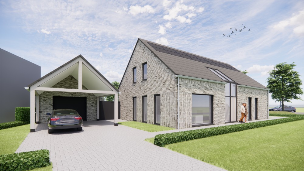 Afbeelding van Moderne mantelzorgwoning met zadeldak, diepe neggen en metselwerk gevel - 920a4e6a-fb80-4832-98e9-a2cd47da0321