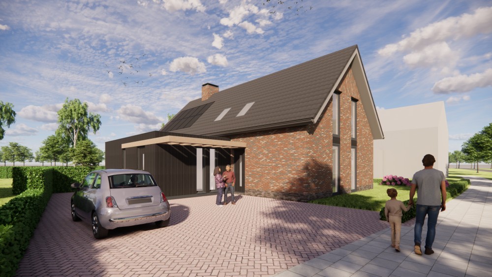 Afbeelding van Landelijke schuurwoning met metselwerk en houten accenten - 23bec32e-6fa5-4476-a0d5-b6d2f8c981be