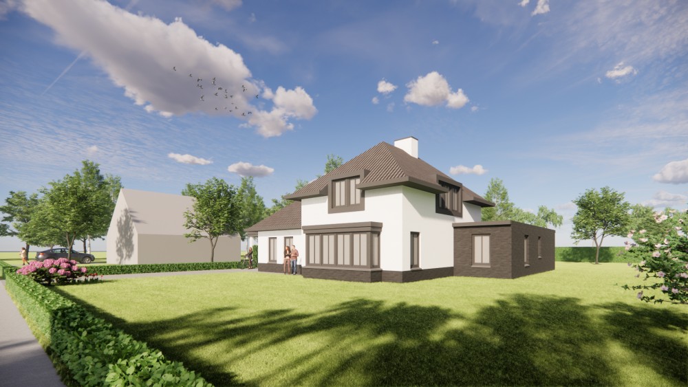 Afbeelding van Vrijstaande woning met schilddak, royale overstekken en houten gevelaccenten - ecd42699-d12b-433a-a1e7-2de208ff3b4a