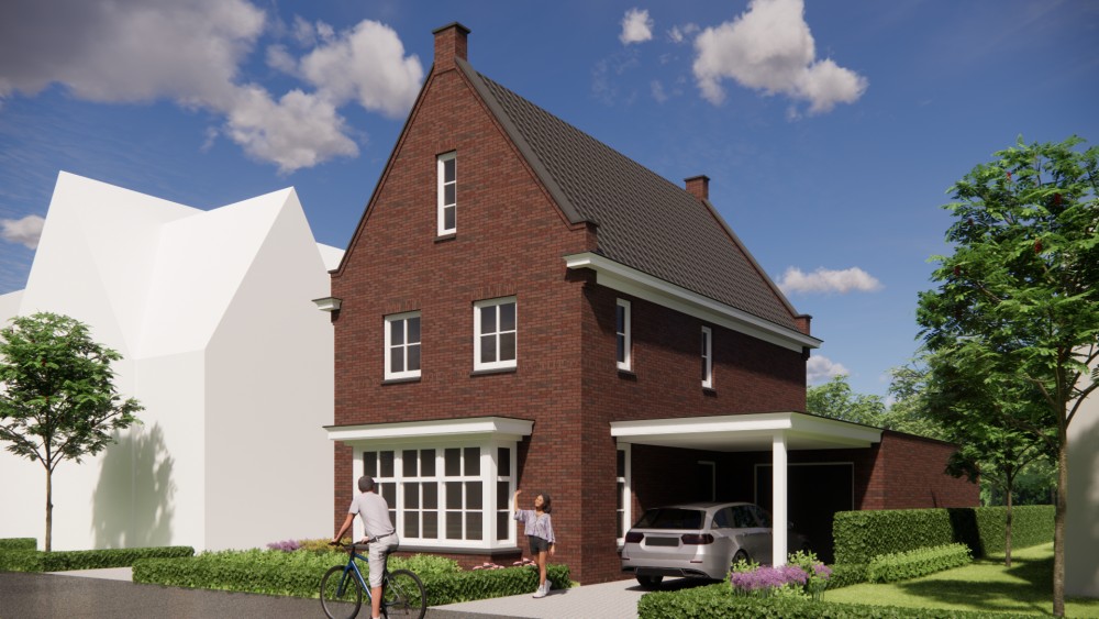 Afbeelding van Vrijstaande jaren 30 woning met metselwerk, erker en zadeldak met gegolfde dakpannen - fd250f39-7b69-4a36-bf95-e54bf6f9c75a