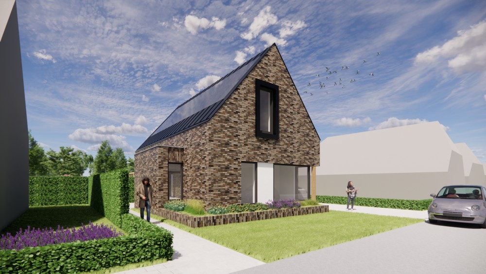 Afbeelding van Moderne schuurwoning met metselwerk, felsdak en houten accenten - d9a95749-4a1b-4b21-8354-05a8e82d1d1c