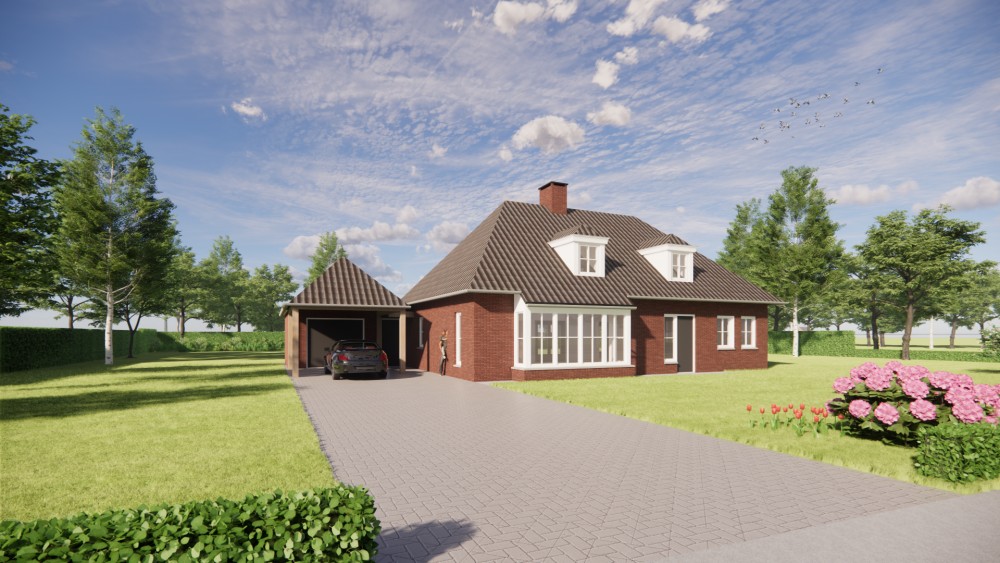 Afbeelding van Traditionele notariswoning met metselwerk gevels, dakkapellen en gegolfde dakpannen - 56b08018-3650-4c92-86ff-5789437f5c06
