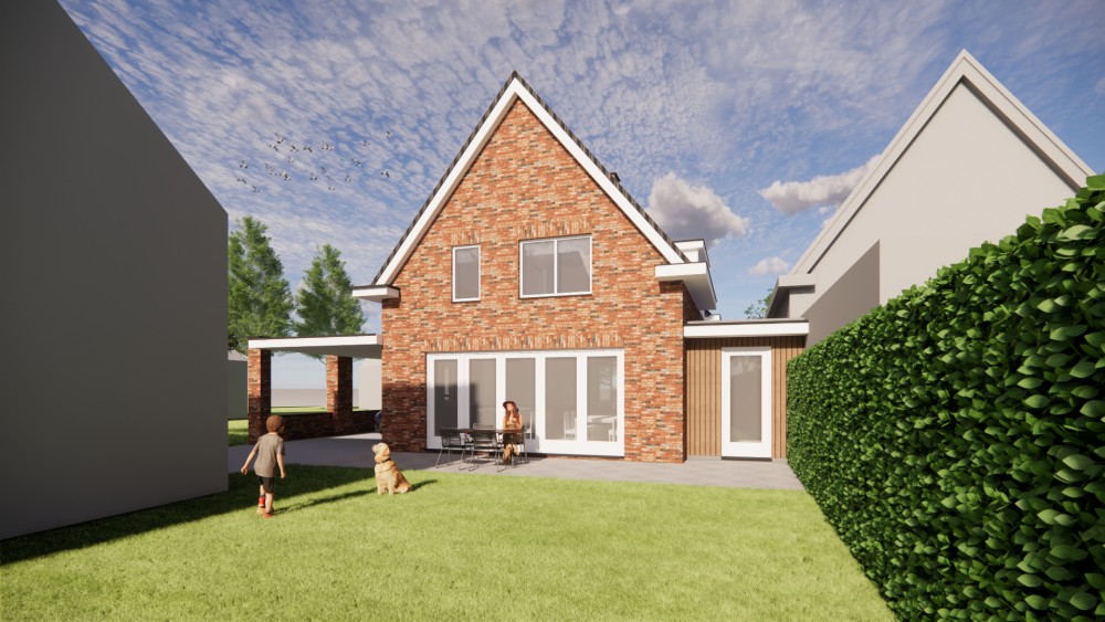 Afbeelding van Traditionele jaren 30 woning met metselwerk gevel, dakkapel en zadeldak met dakoverstek - 7123ce3c-c078-4ceb-928f-ae180534e416