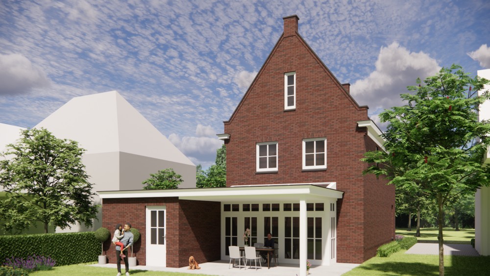 Afbeelding van Vrijstaande jaren 30 woning met metselwerk, erker en zadeldak met gegolfde dakpannen - fd250f39-7b69-4a36-bf95-e54bf6f9c75a