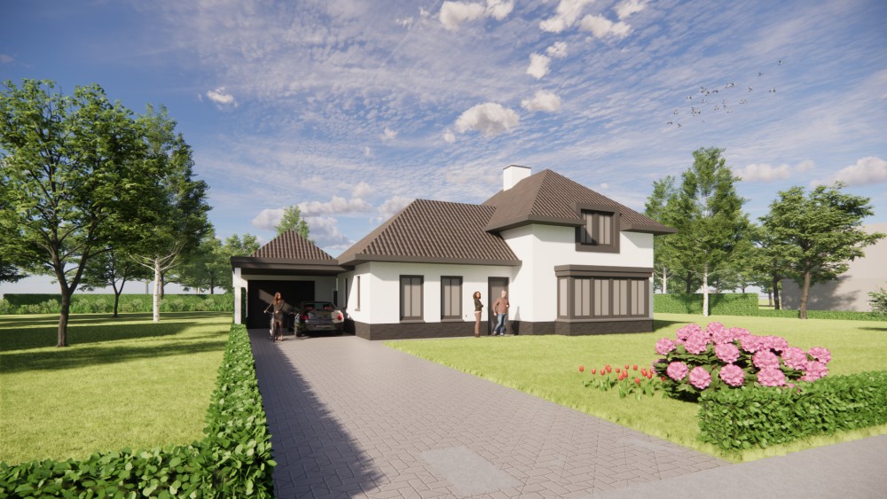 Afbeelding van Vrijstaande woning met schilddak, royale overstekken en houten gevelaccenten - ecd42699-d12b-433a-a1e7-2de208ff3b4a