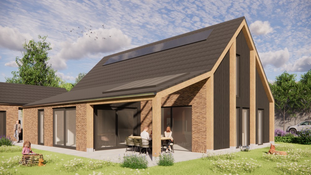 Afbeelding van Schuurwoning met zadeldak, metselwerk en een risaliet als accent - 6e4c4072-acfc-43c1-8127-1eb76b7c5e16