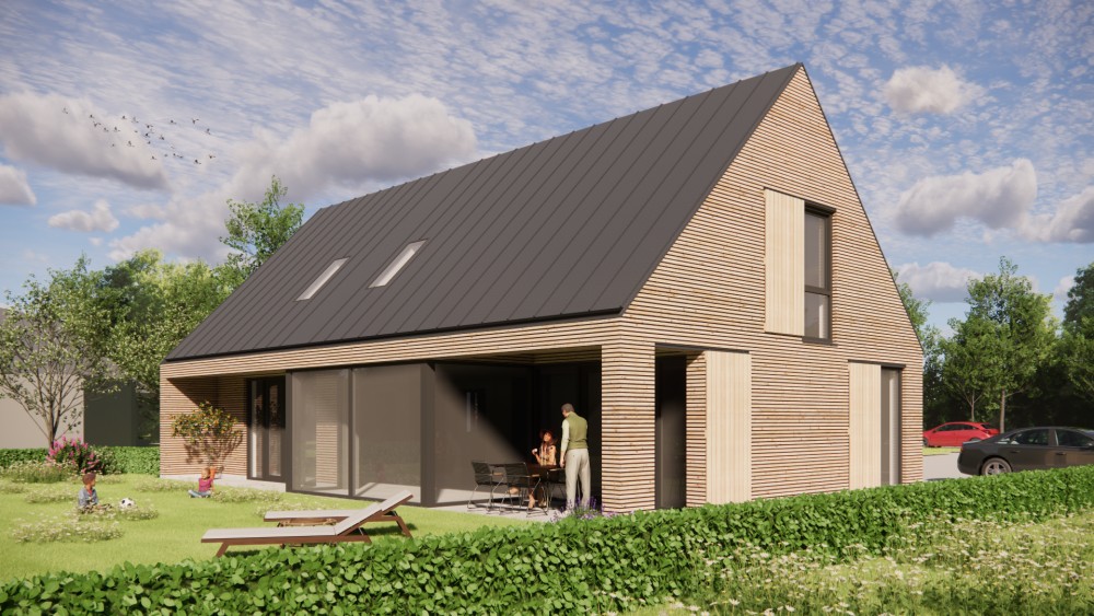 Afbeelding van Schuurwoning met houten gevel, metalen zadeldak en luiken - 365d31e0-8605-44dc-a400-b91a9904c44e