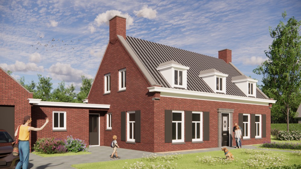 Afbeelding van Jaren 30 woning met metselwerk, zadeldak en gegolfde dakpannen - 8085e1c6-affa-4edf-9cae-c3cd92cd90d5