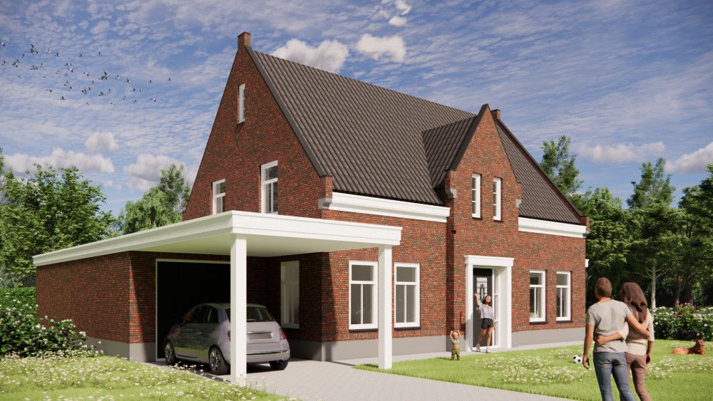 Afbeelding van Traditionele notariswoning met metselwerkgevel, zadeldak en verfijnde details - 799eb1a9-5a9b-4b4e-8594-f2976a019148